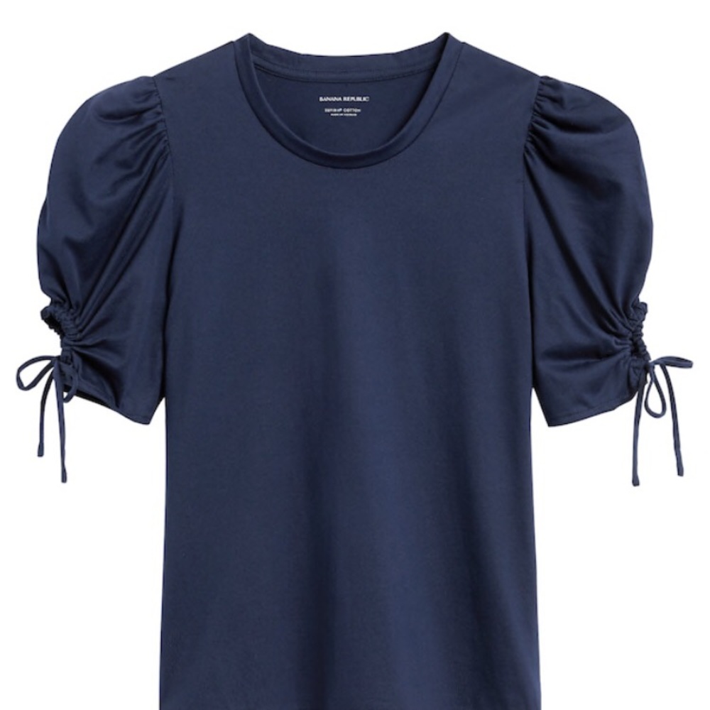 Banana Republic Puff Sleeve Cotton Shirt